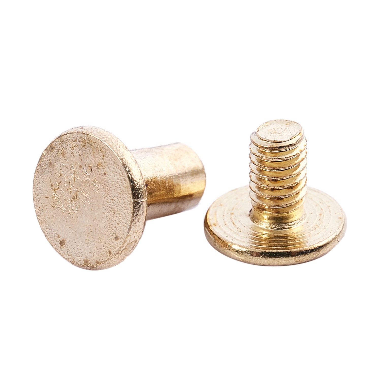 15pcs 5mmx8mm brass plated binding Chicago screw for wallet gu1992