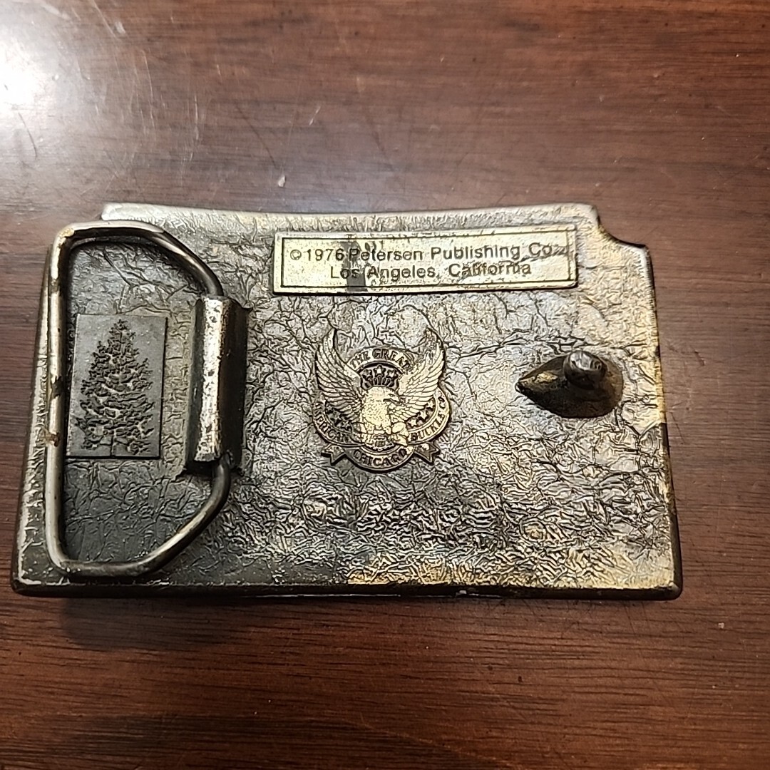 1976 Belt Buckle Brass Scenic Protect America&rsquo;s Hunting Heritage Vintage