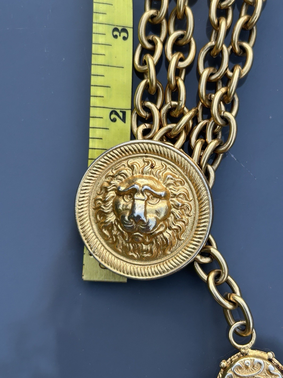 Andrew Spingarn Belt/necklace lion head RARE Wow