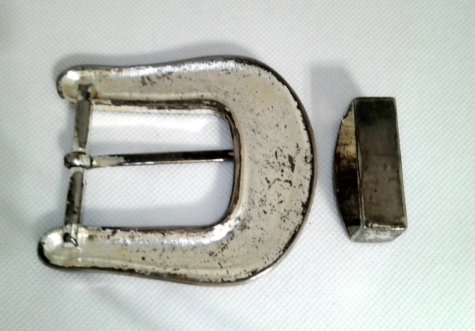 Western Floral Engraved Silver Tone Belt Buckle 3 1/4in