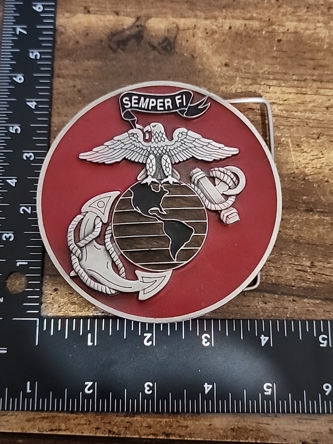 4&Prime; Bergamot United States US Marines Semper Fi Metal Belt Buckle 2004