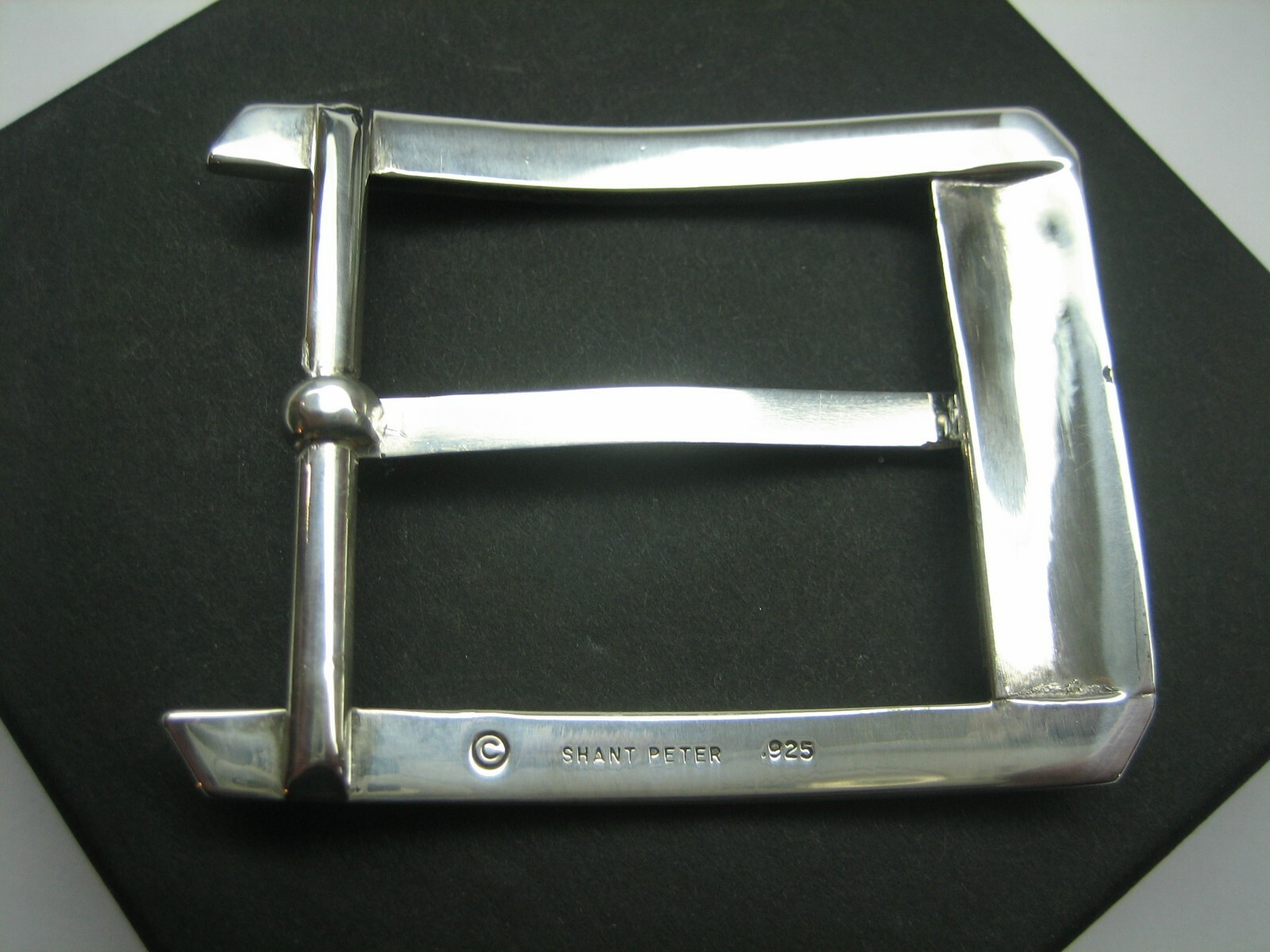 STERLING SILVER 925 BUCKLE AVAILABLE FOR 1&Prime; 1-1/8&Prime; 1-1/4&Prime; 1-3/8&Prime; 1-1/2&Prime; BELTS