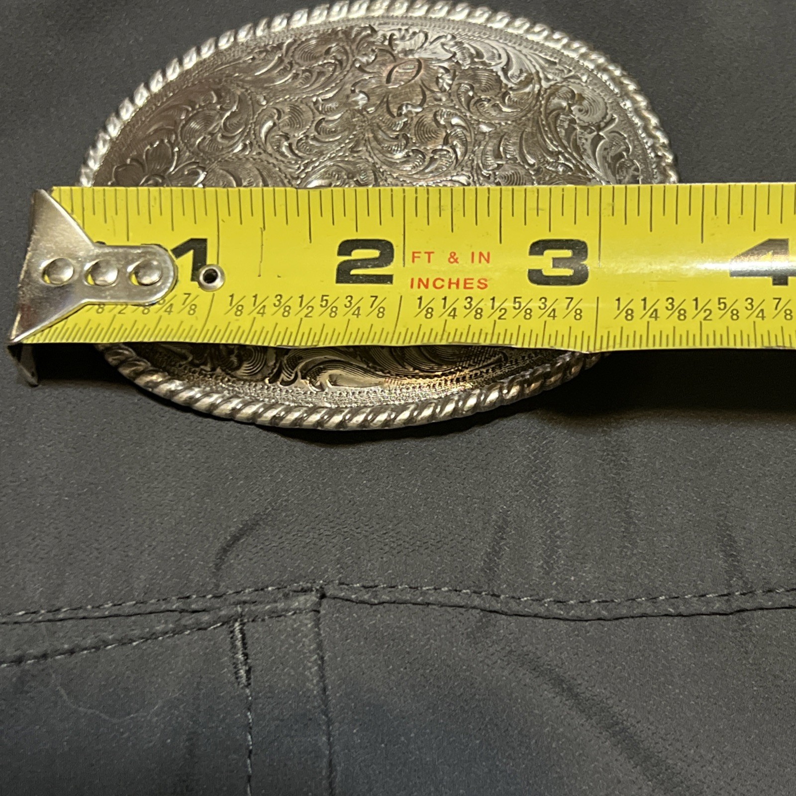 Nocona M&F Western Oval Floral Scroll Belt Buckle 37222