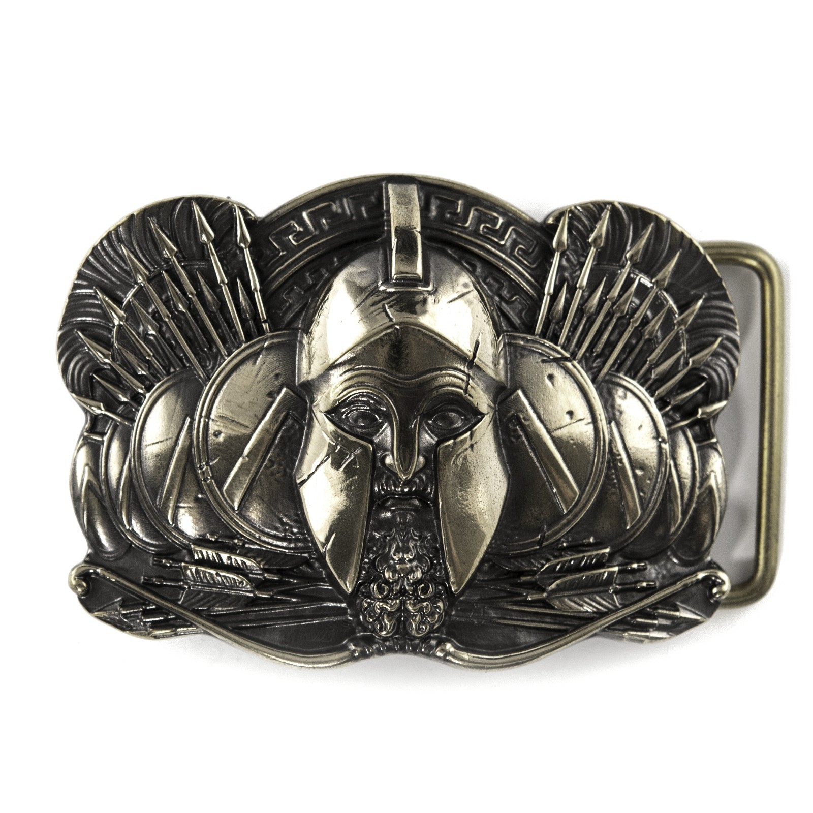 Spartan warrior german silver belt buckle, Military Ancient Greece, King Leonid