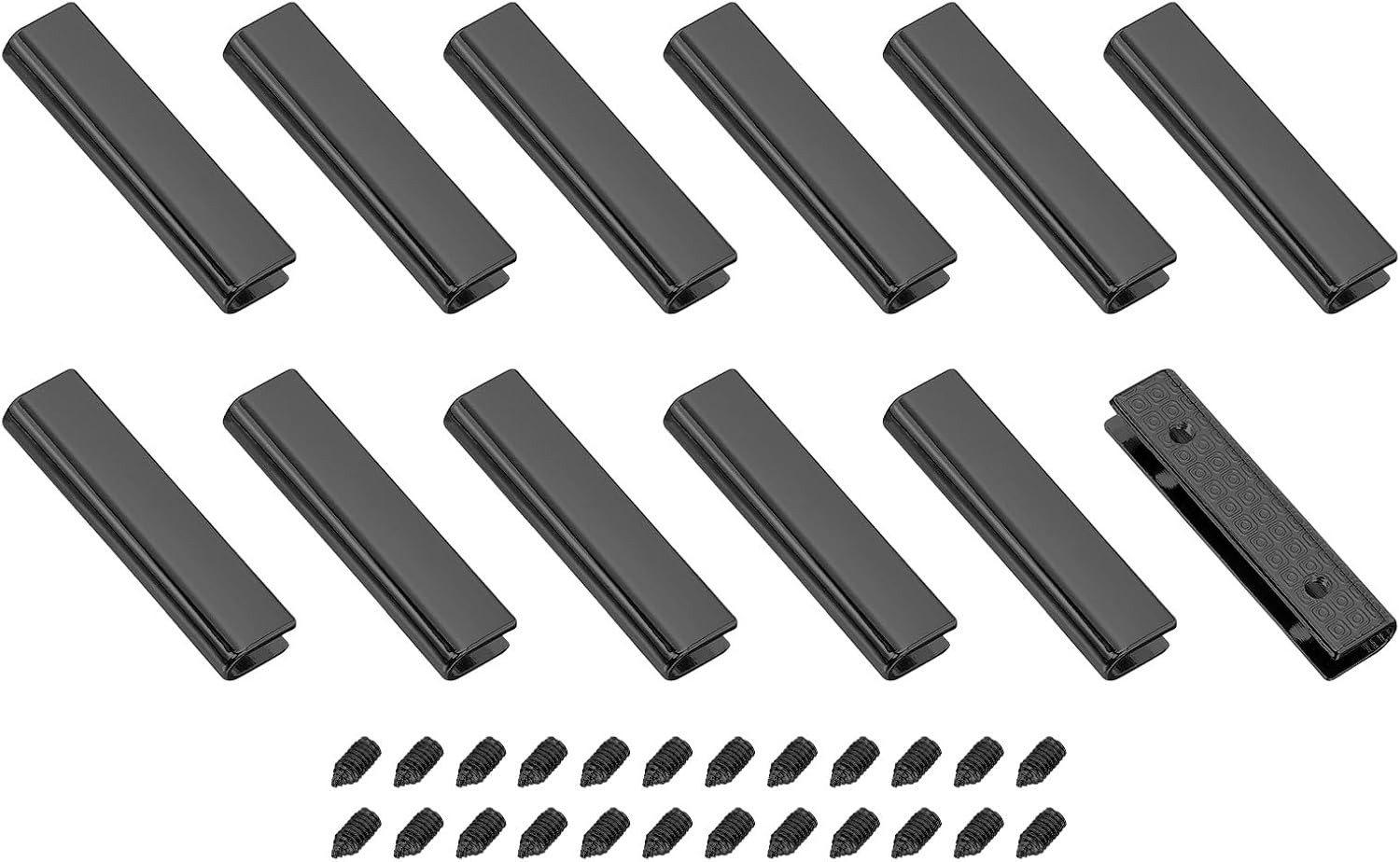 Belt Buckle End Tips, Rectangle Webbing Zipper Tips Clip Buckles with Screws for