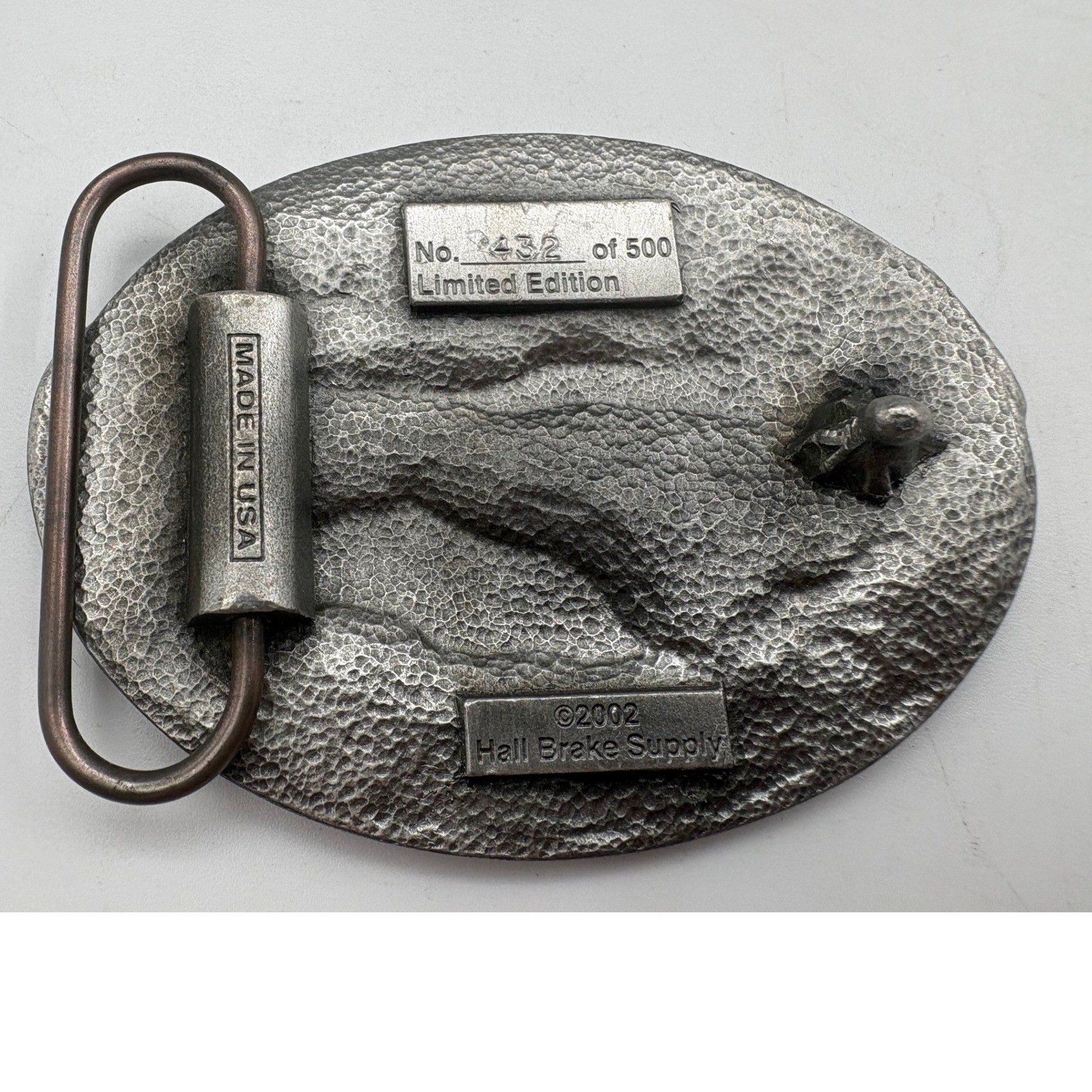 Hall Brake Supply Belt Buckle 2002 Phoenix Arizona Semi Truck Pewter Silver EX