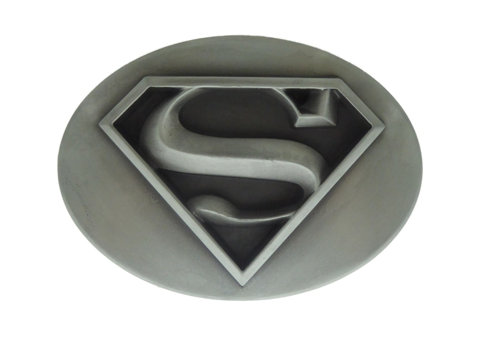 Vintage Superman Belt Buckle Men Gray Metal DC Comics Original Cosplay Halloween