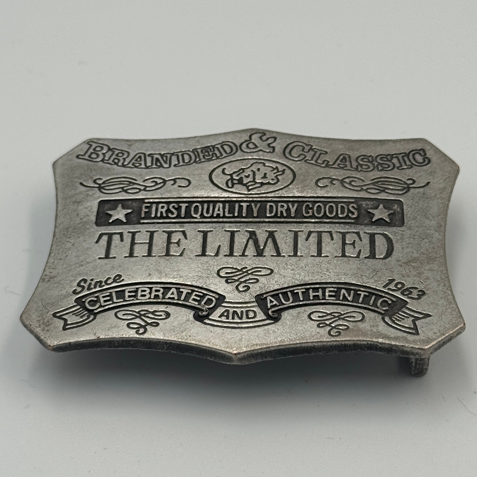 The Limited Vintage Belt Buckle Silver Tone First Quality Dry Goods Italy