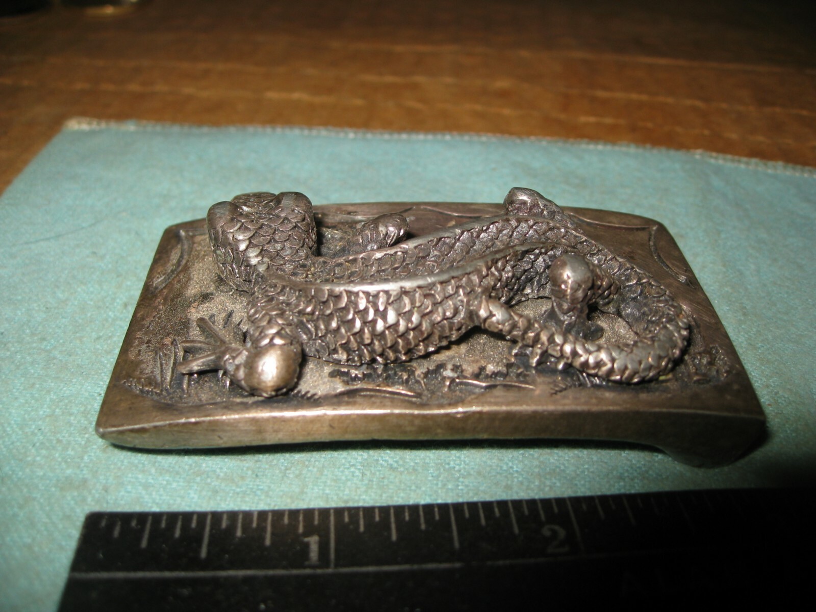 Cast Lizard Sancrest Belt Buckle for 1 1/2&Prime; wide belt