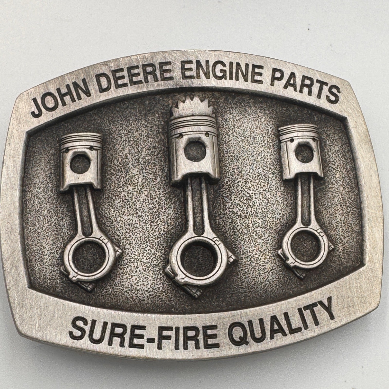 John Deere Engine Parts Belt Buckle 1996 Spec Cast Limited Edition 1751/2000 USA