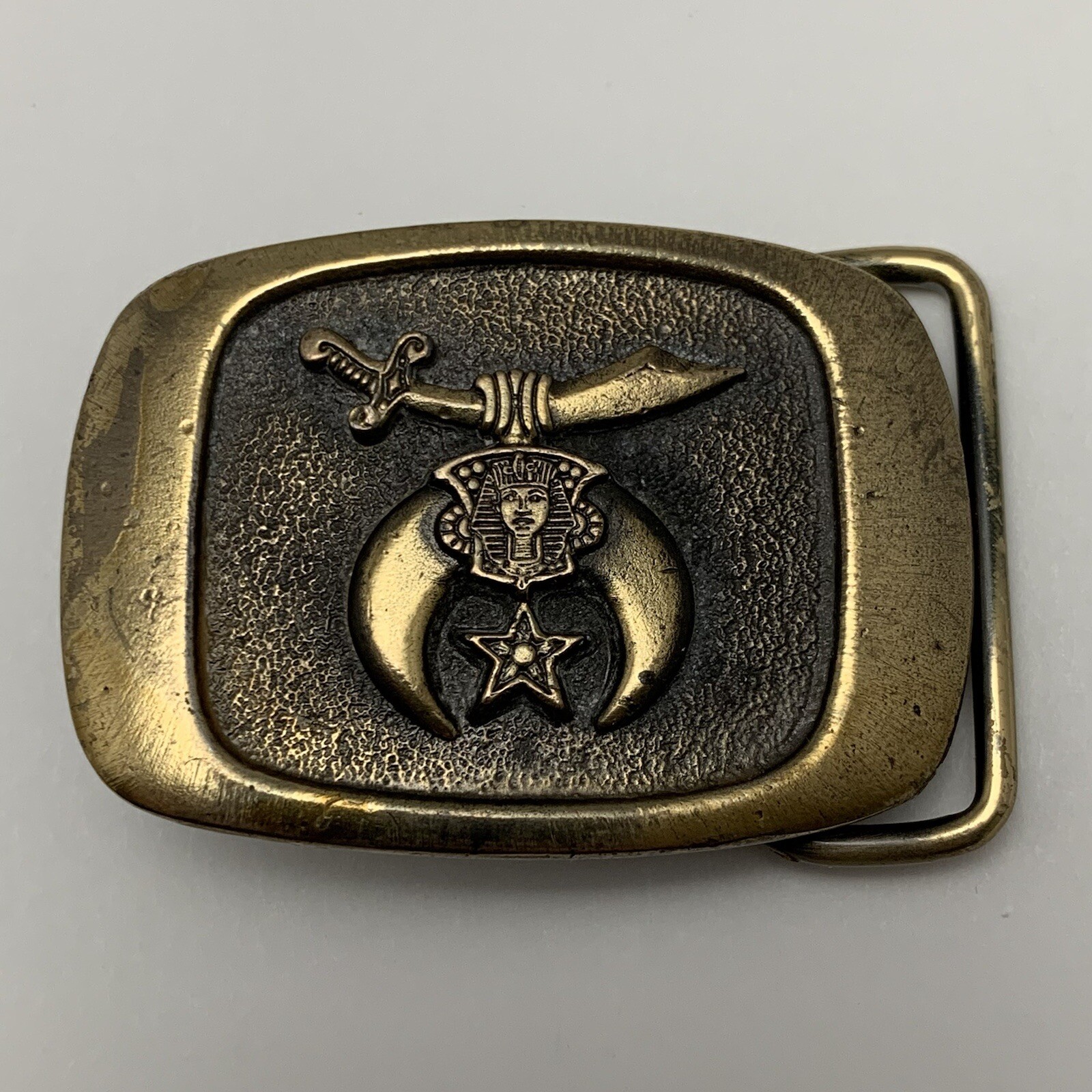 Schriners Scimitar Crescent and Star Camel Belt Buckle MM United Chicago 1983