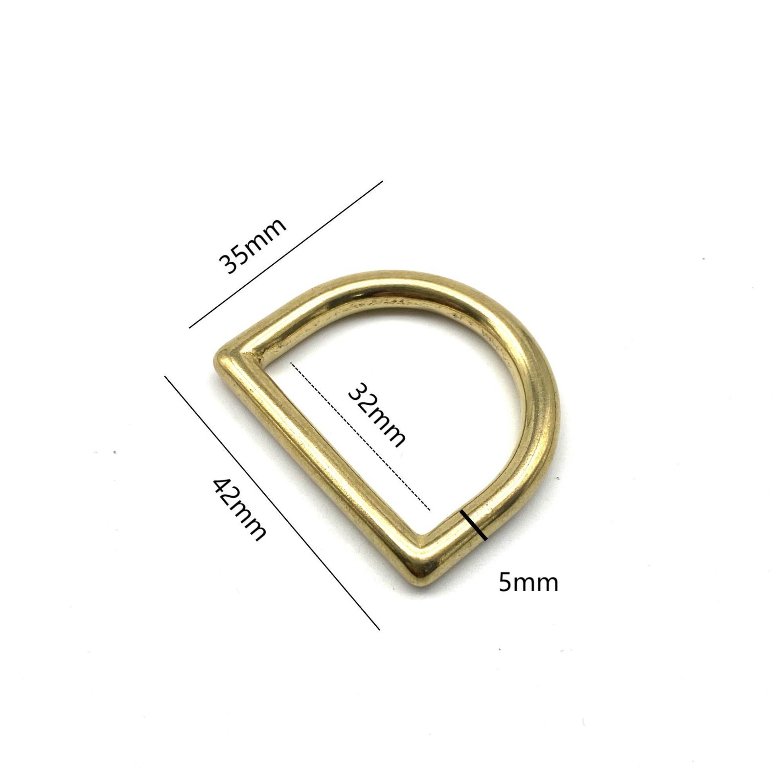 Premium Bag D Loop Seamless Gold D Ring 32mm lot