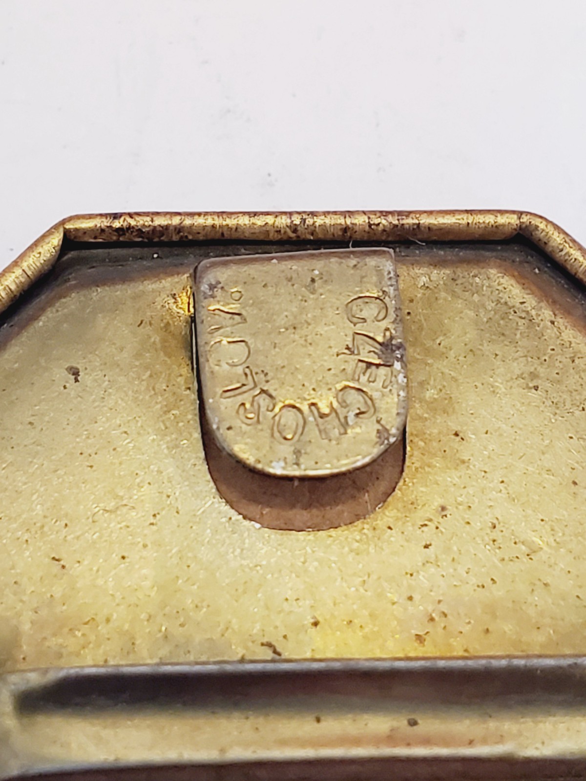 Vintage Women’s Buckle Set Art Deco Inspired Gold Tone Enamel(13)