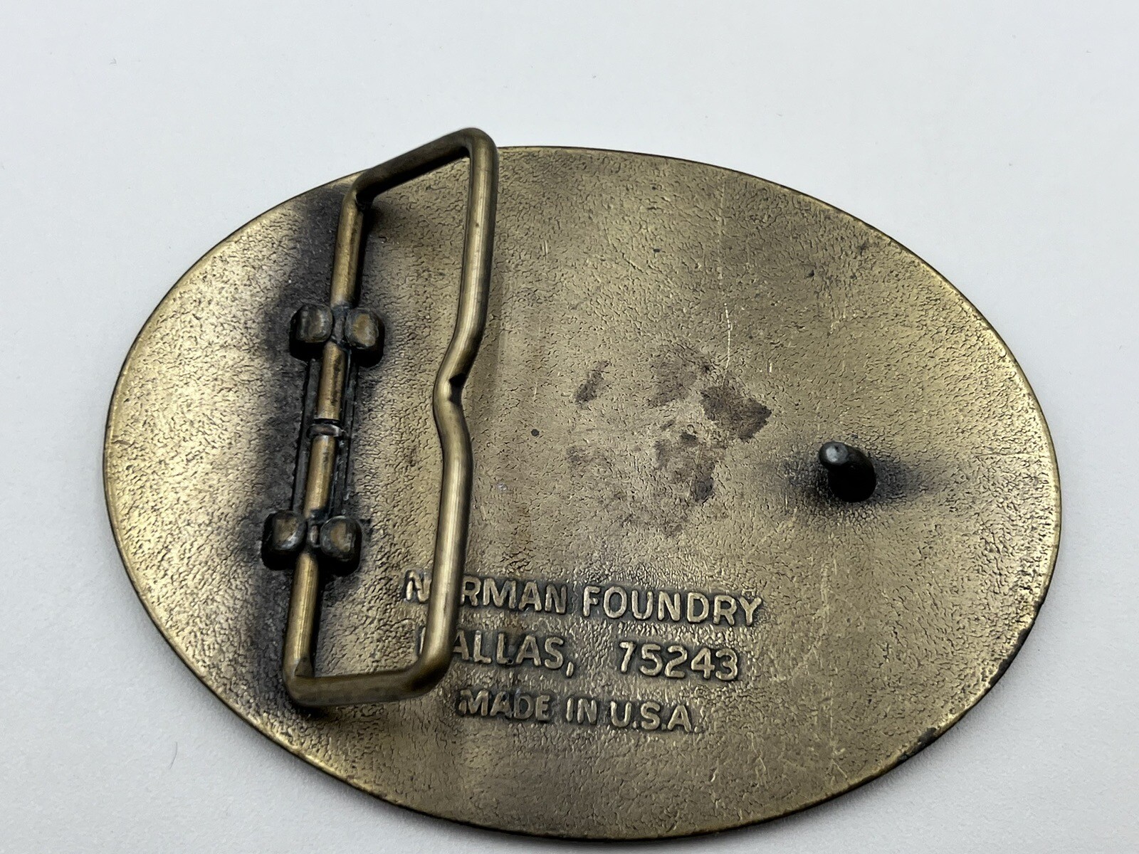 NRA Gunowner And Proud Of It Belt Buckle Norman Foundry Dallas 75243 USA. J9