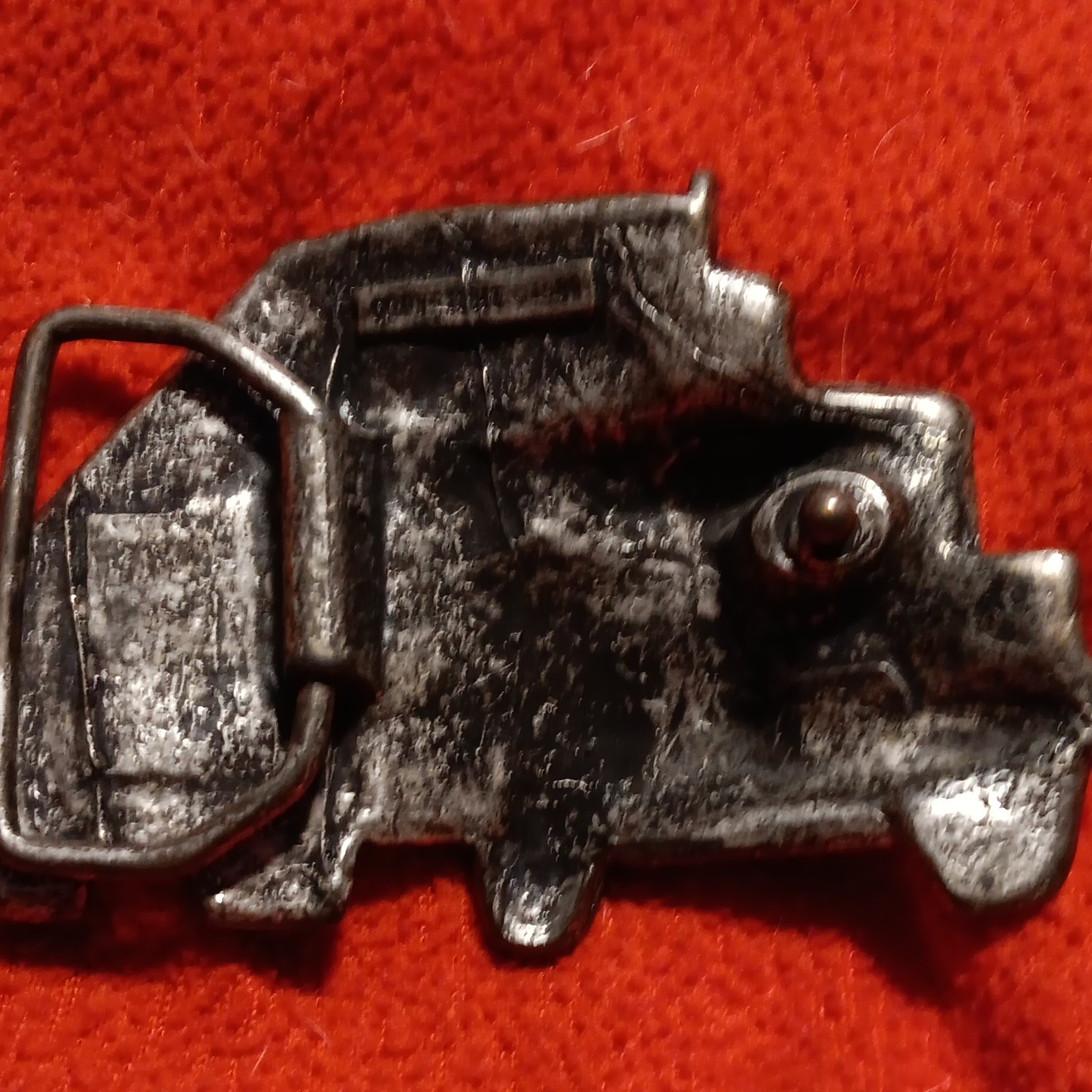 Men&rsquo;s Metal Semi Truck Design Belt Buckle Silver Tone, Fits 1.5 in Belt