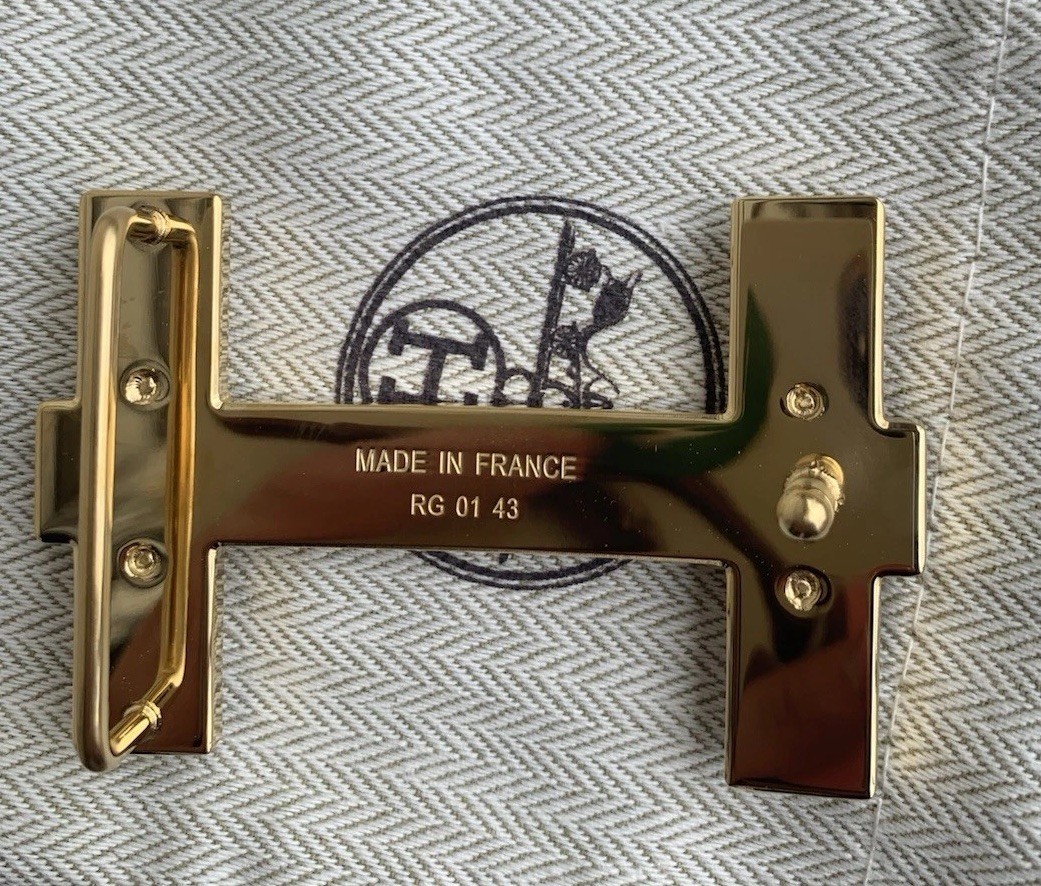 38mm gold-plated Hermès Constance Waist belt buckle Hermes H