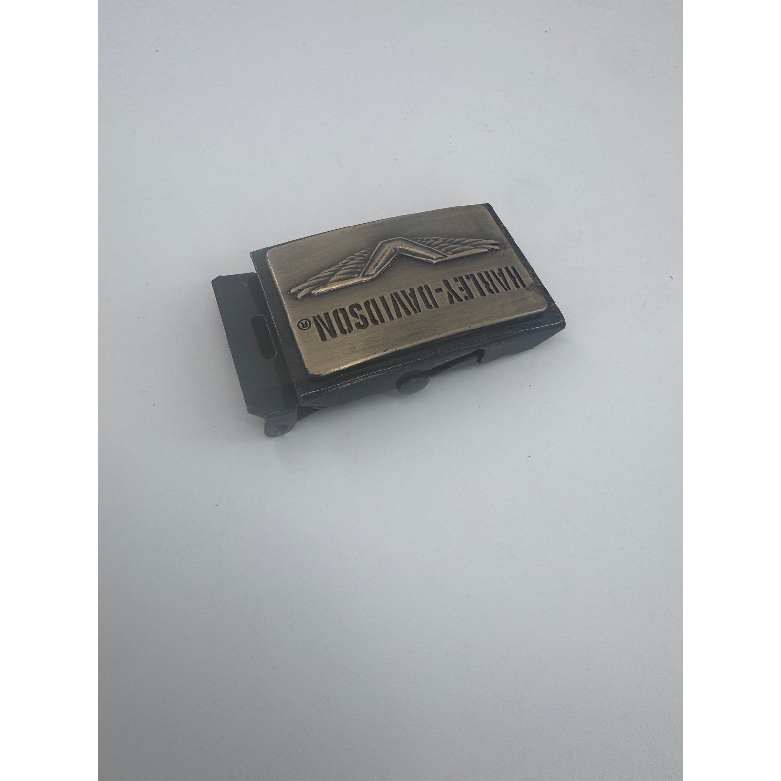 Harley-Davidson Belt Buckle Winged Logo Flip Top Clamp Classic Rectangle