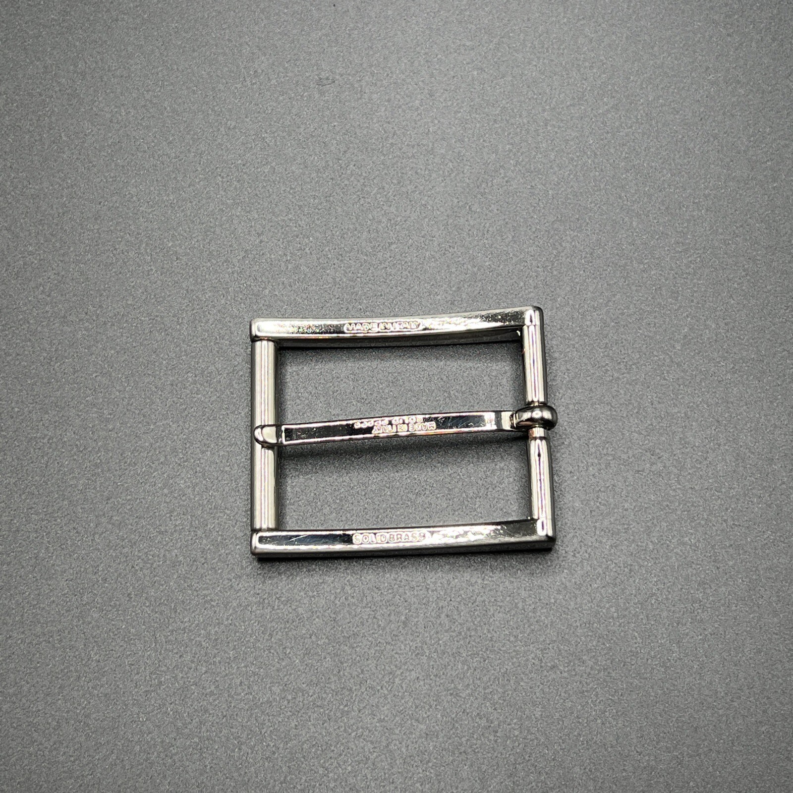 Solid Brass Square Belt Buckle Made In Italy Single Buckle Only Shiny