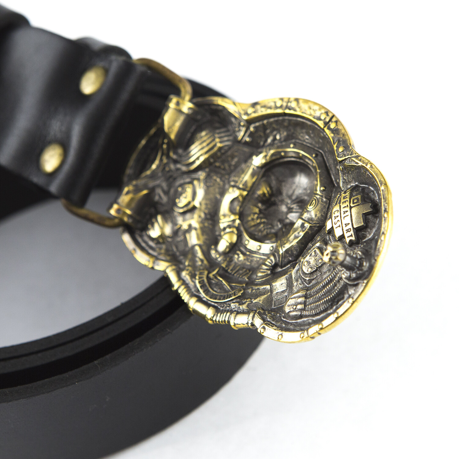 Belt buckle Alien, Steampunk brass belt buckle, Skull belt buckle