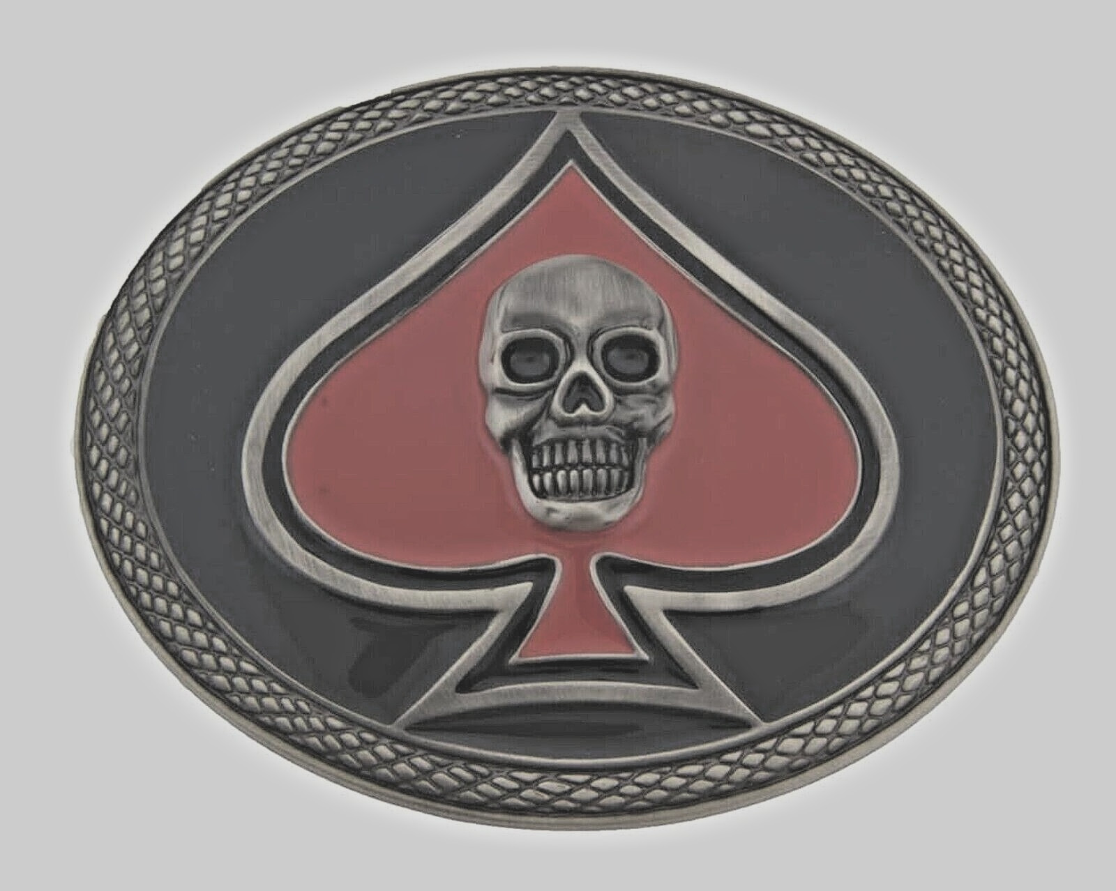 Skull Belt Buckles Tattoo Tribal Skeleton Halloween Vintage Ace Spade Lucky Goth