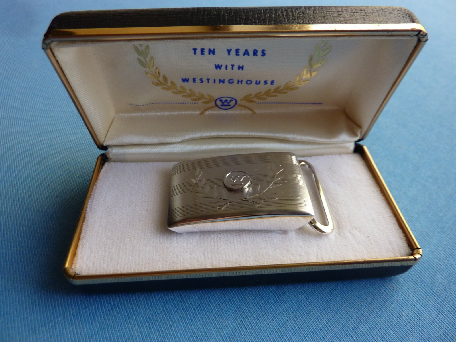 WESTINGHOUSE TEN YEAR SERVICE AWARD BELT BUCKLE SAFETY