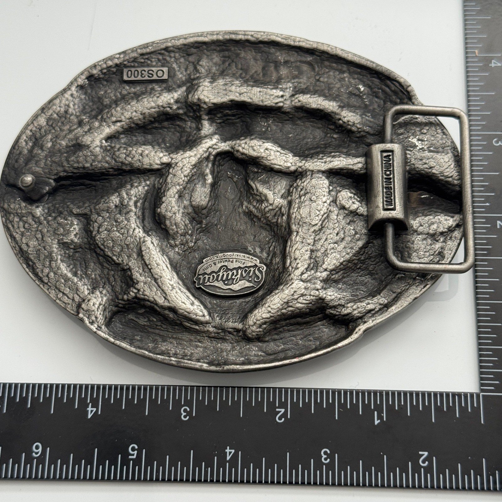 Siskiyou Hell on Wheels Skull Bandana Sunglasses Pewter Belt Buckle OS300