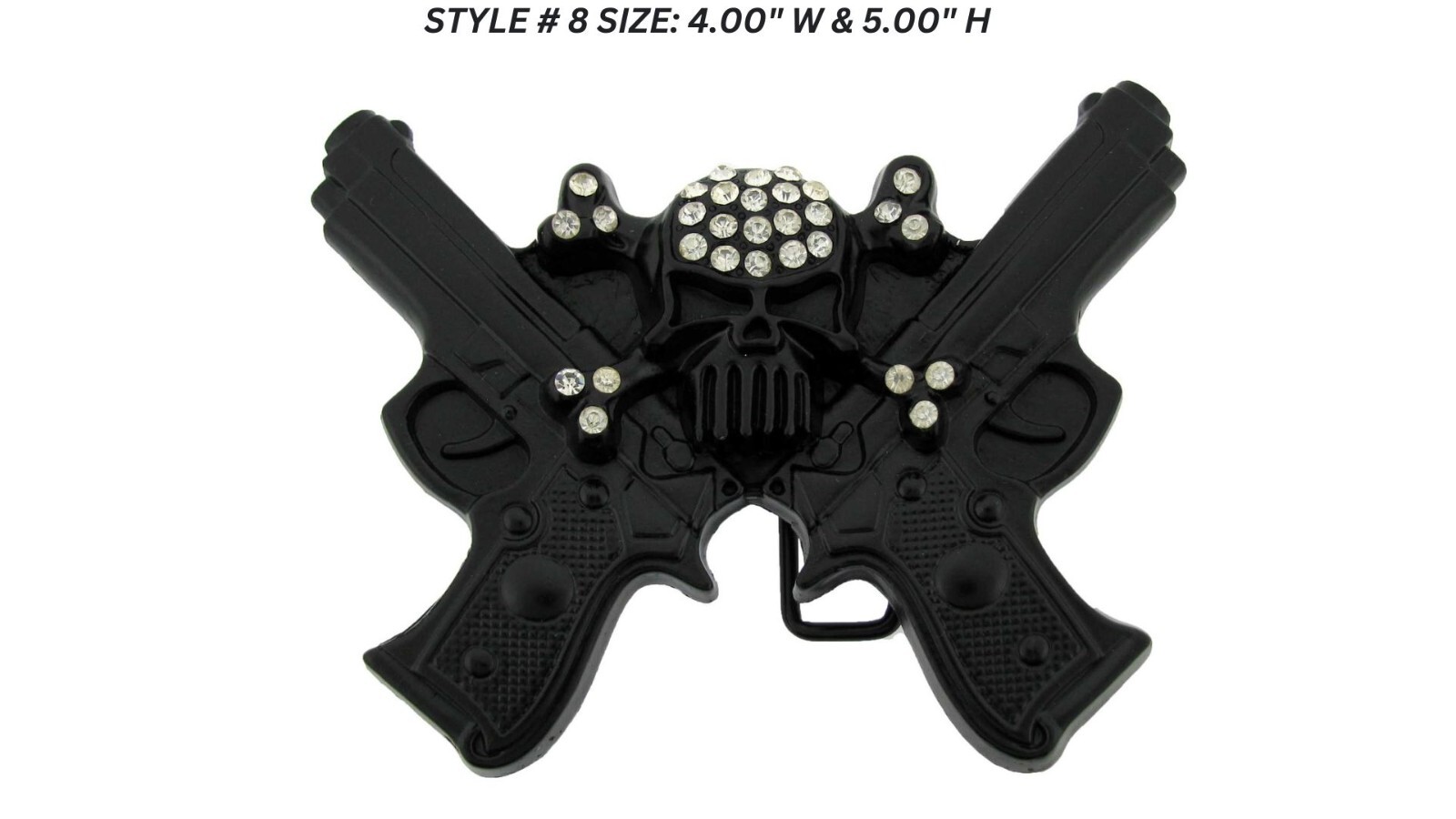 Skull Belt Buckle Tattoo Mens Women Silver Metal Blinged Halloween Party Costume