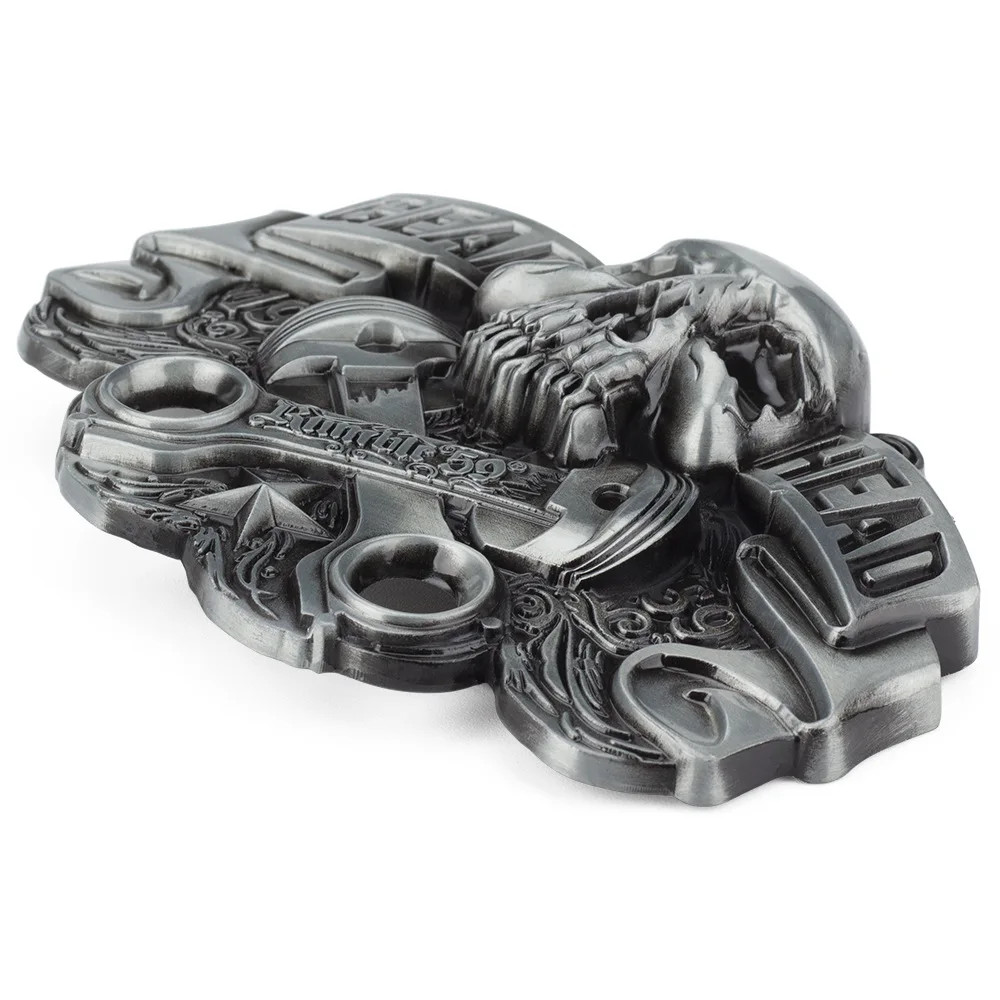 Metal Zinc Alloy Belt Buckle Western Cowboy Gear Head Skull Casual Fashion Style
