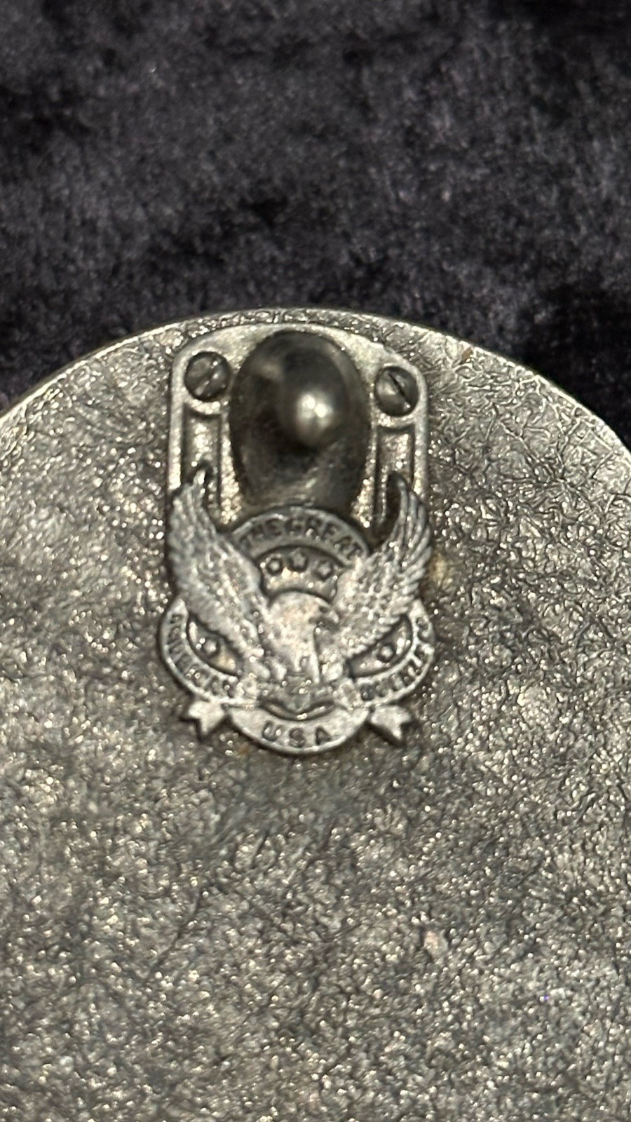 Vintage Silver Crown Royal Liquor Belt Buckle