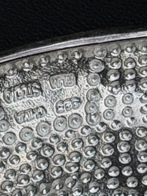 Robert Lee Morris Studio Unisex 925 Sterling Silver Swirl Design Belt Buckle