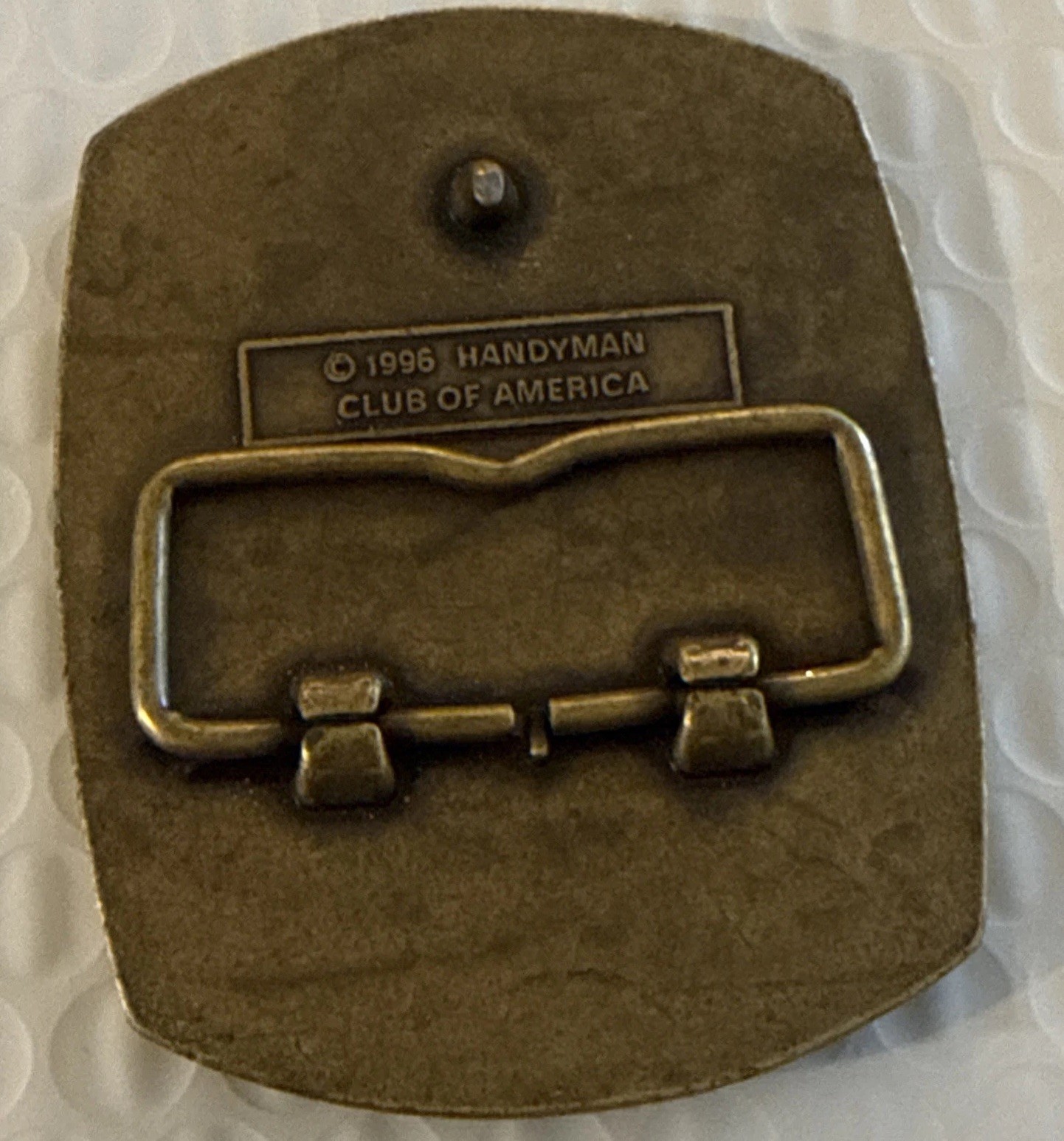 Handyman Club Of America Life Member Tool Shop Carpenter Mens Brass Belt Buckle