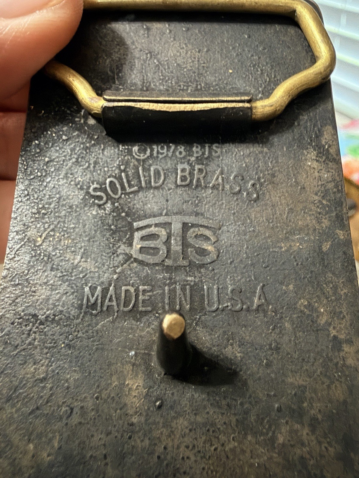 VINTAGE BTS 1978 SII SMITH SERVCO SOLID BRASS OILFIELD BELT BUCKLE