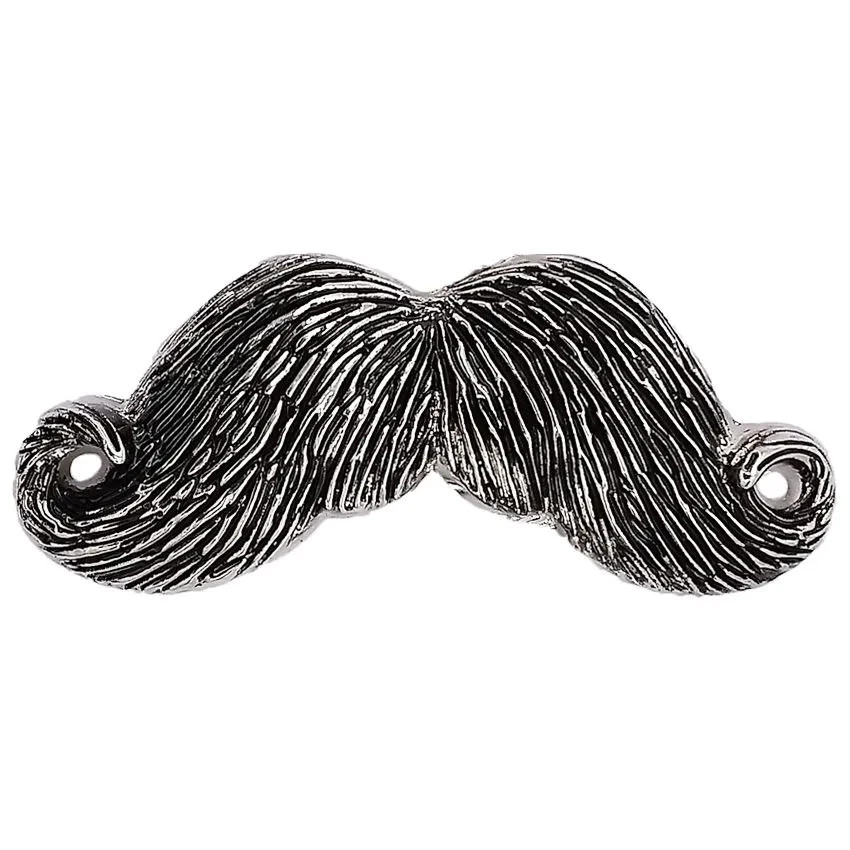 NEW Men Women Silver Metal Long Fashion Belt Buckle Big Mustache Shape Handlebar