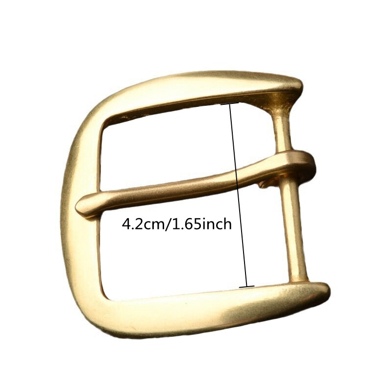 2pcs DIY heavy duty single prong brass leather belt buckle removable clasp for