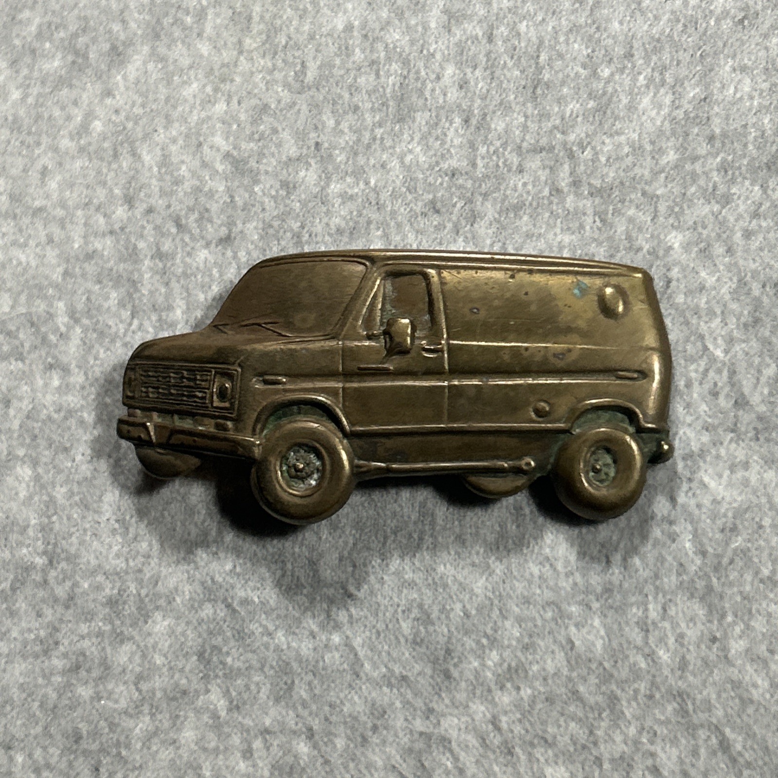 VTG Ford Ecoline Hippie Van Solid Brass Belt Buckle