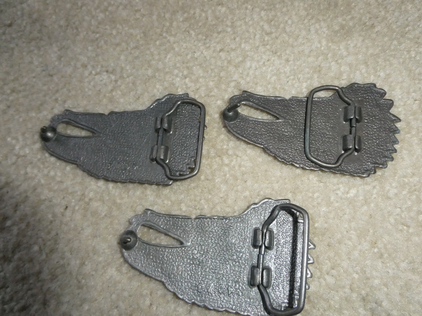 Lot of 3 Vintage Brass Eagle Belt Buckles 3 1/2&Prime; Wide