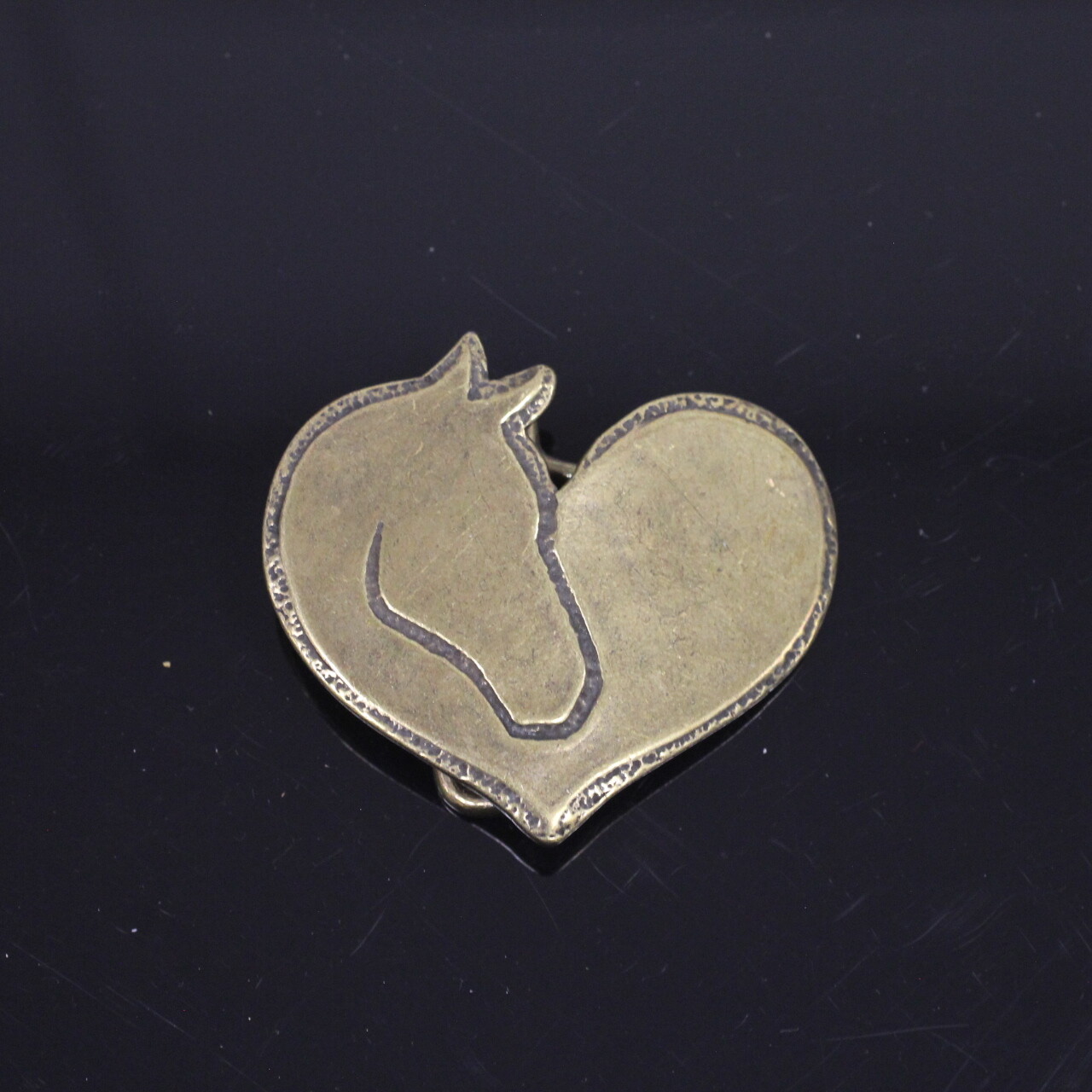 Belt buckle horse head buckle removable buckle belt buckle old brass
