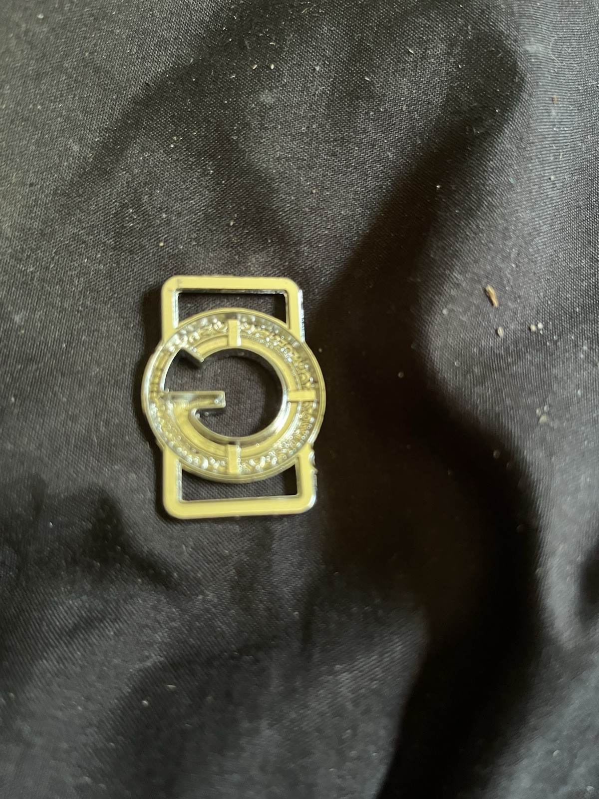 Men&rsquo;s Gold Tone Metal Initial « G » Logo Belt Buckle Textured Fits 1.5in