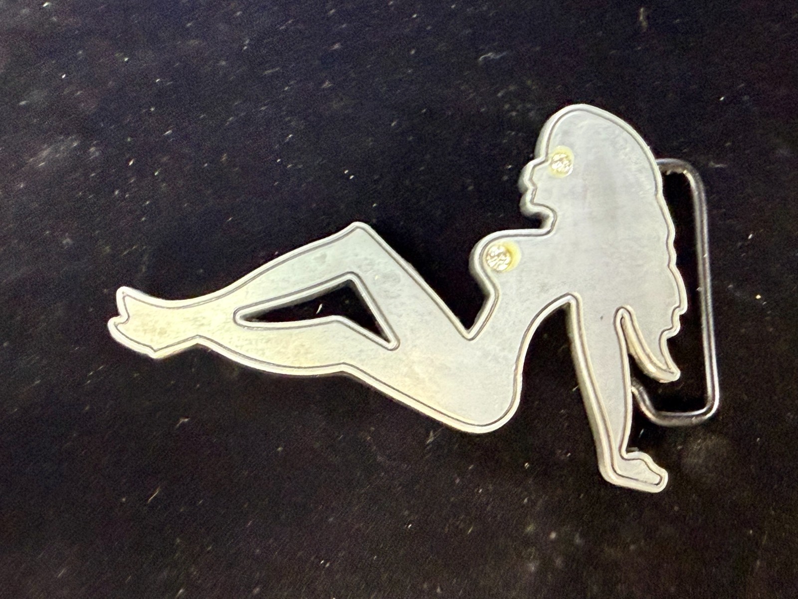 Sexy Woman Silhouette Mud Flap Girl Trucker Chick Belt Buckle By Buckle Rage