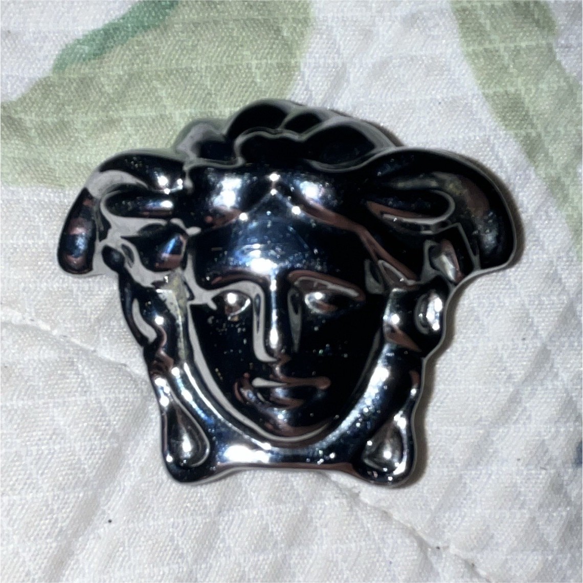 Versace Medusa Logo Silver Tone Men&rsquo;s Belt Buckle 1.5in Interchangeable