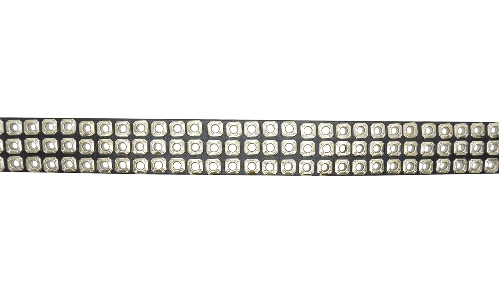 Punk Rock Rivet Faux 3 Holes Row Grommet Belt