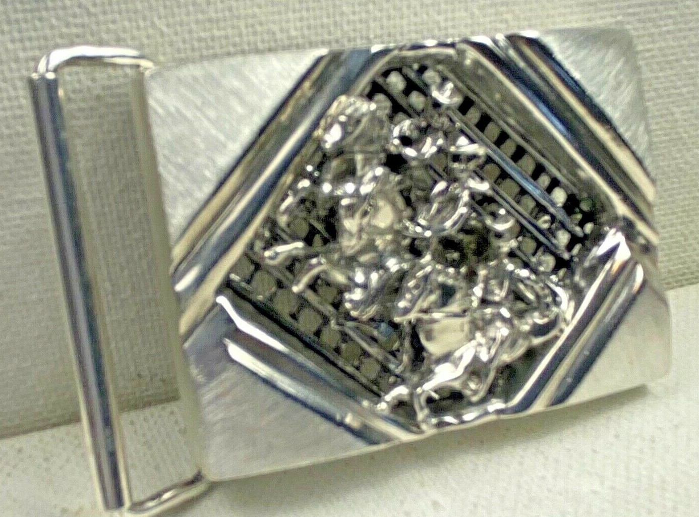 Ghost Riders sterling silver Artisan made Gents Belt buckle