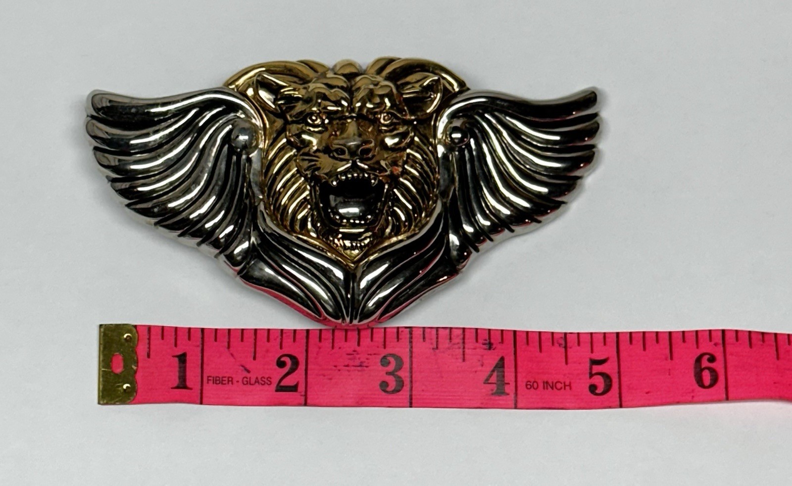 Washed Up Hollywood Lion Angel Metal Belt Buckle Grunge Skull Punk Biker