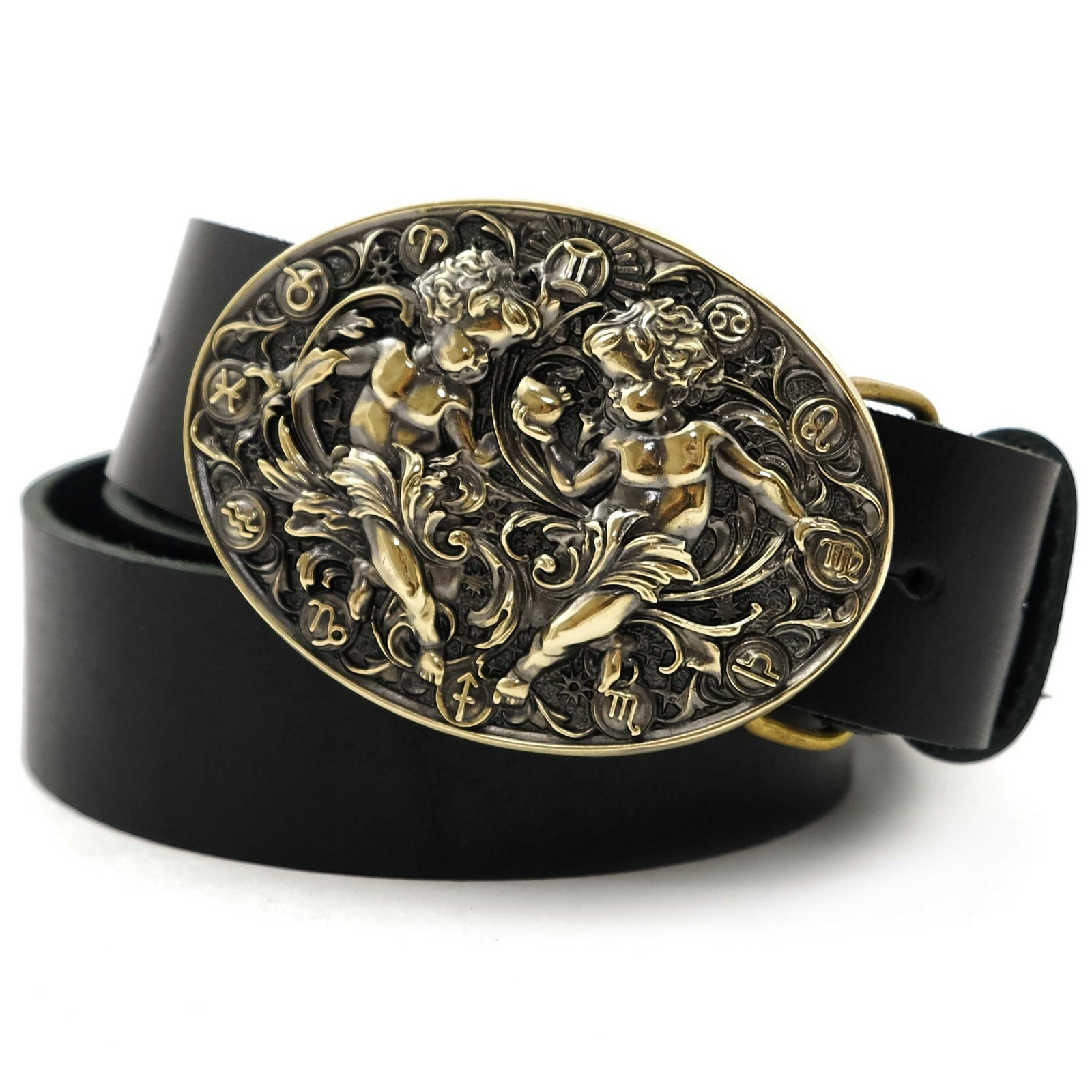 Gemini belt buckle, Twins Horoscope Astrological Zodiac Sign solid belt buckle