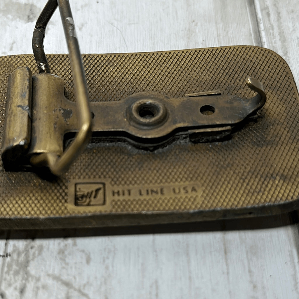 Timberline Stoves Raised Mountain Design Gold Colored Belt Buckle Hit Line USA