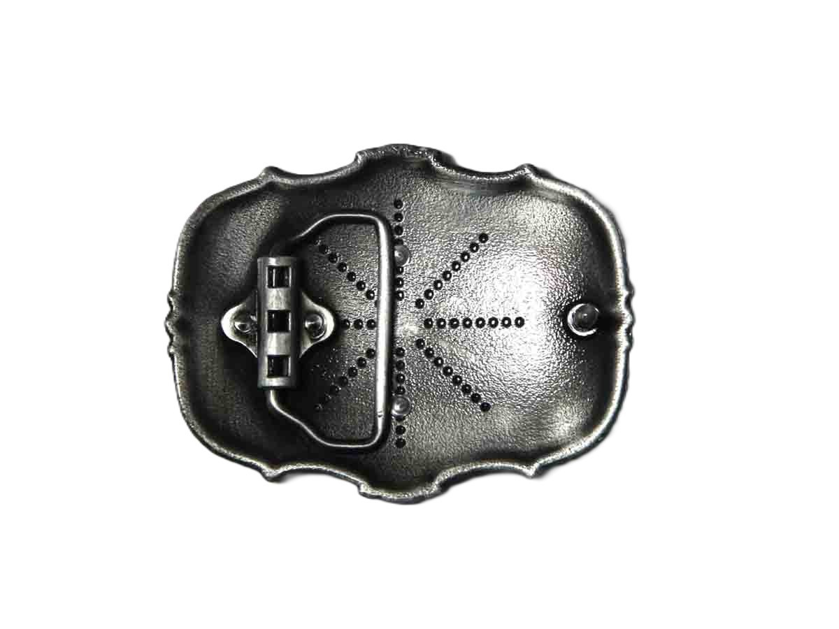 C Monogram Intial Metal Western Belt Buckle Gold Gray Fits 1.5&Prime; Men&rsquo;s