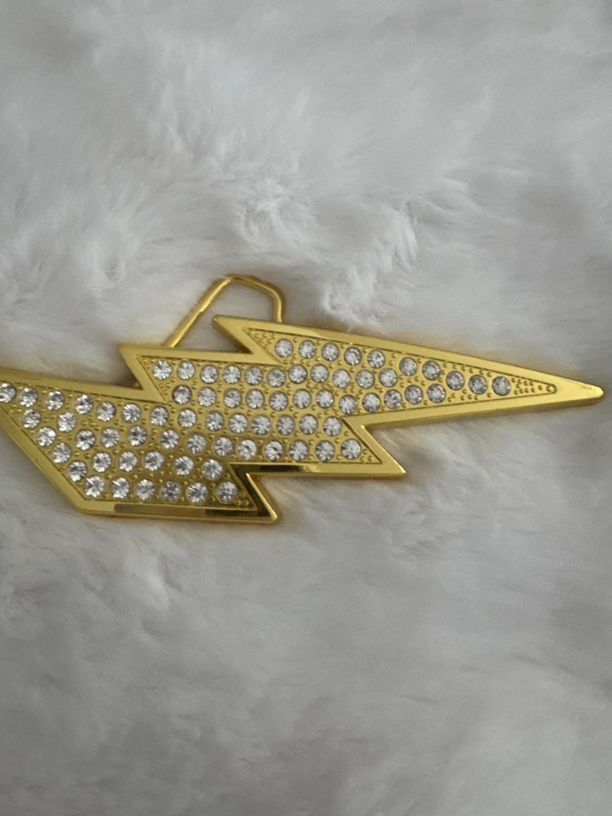 New Men’s Lightning Bult Studded Rhinestone Belt Buckle New