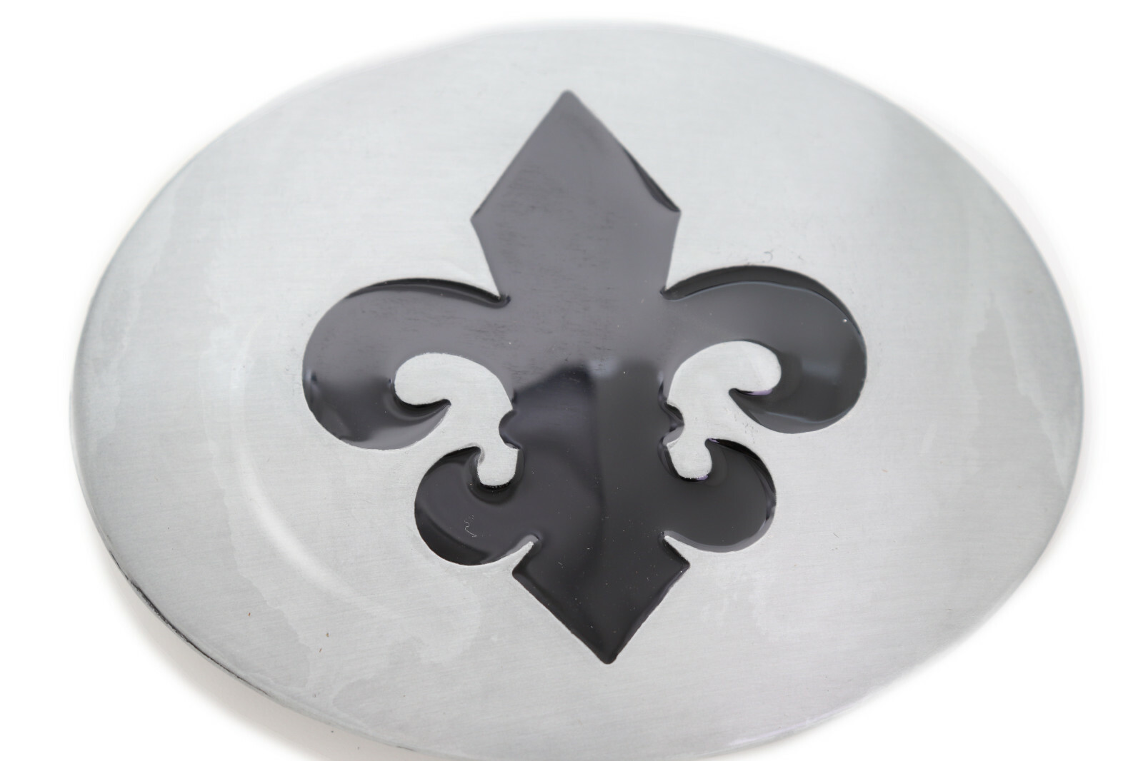 Women Men Silver Metal Unisex Belt Buckle Fleur De Lis French Lily Flower Casual