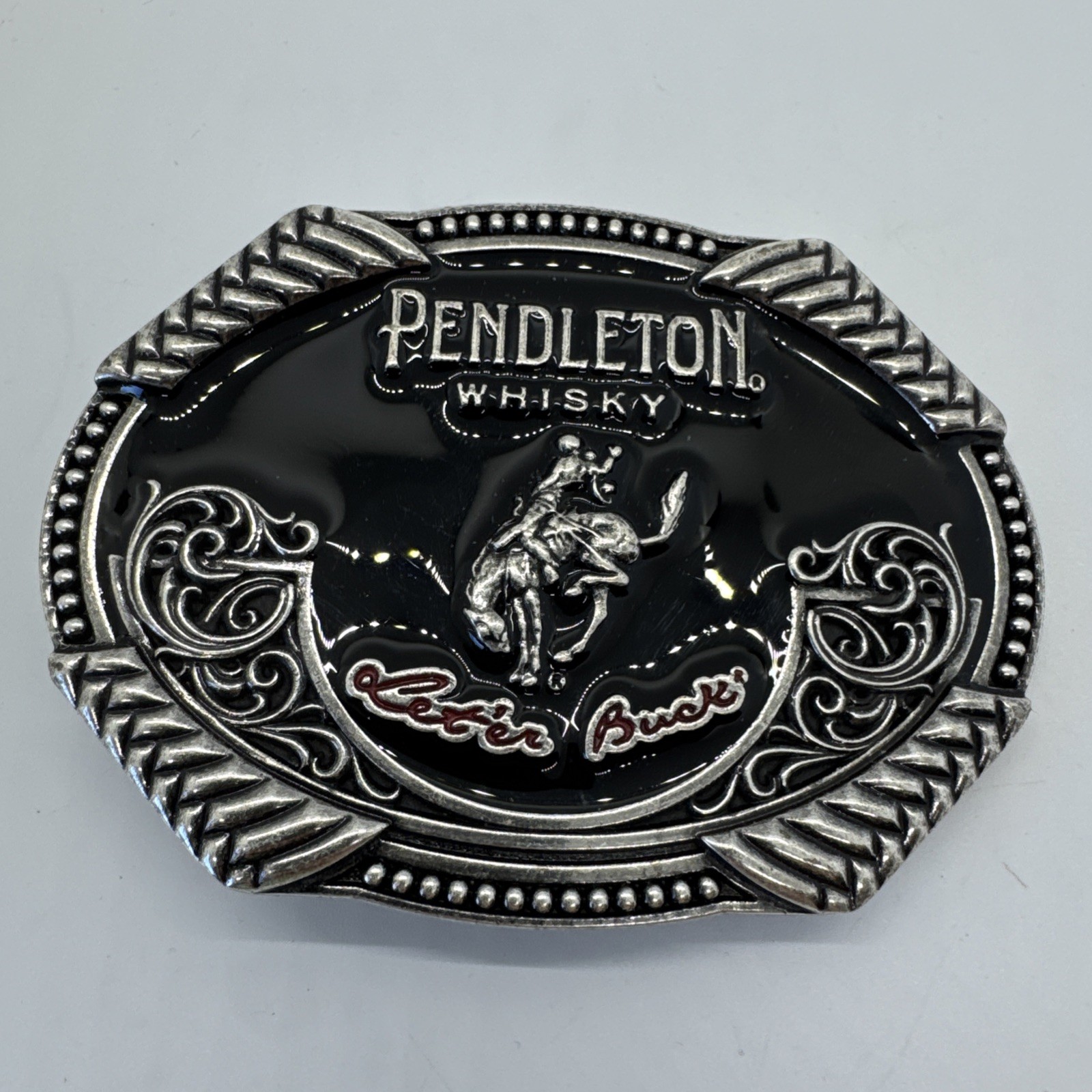 Pendleton Whisky Belt Buckle Let’er Buck 2020 Montana Silversmiths Western