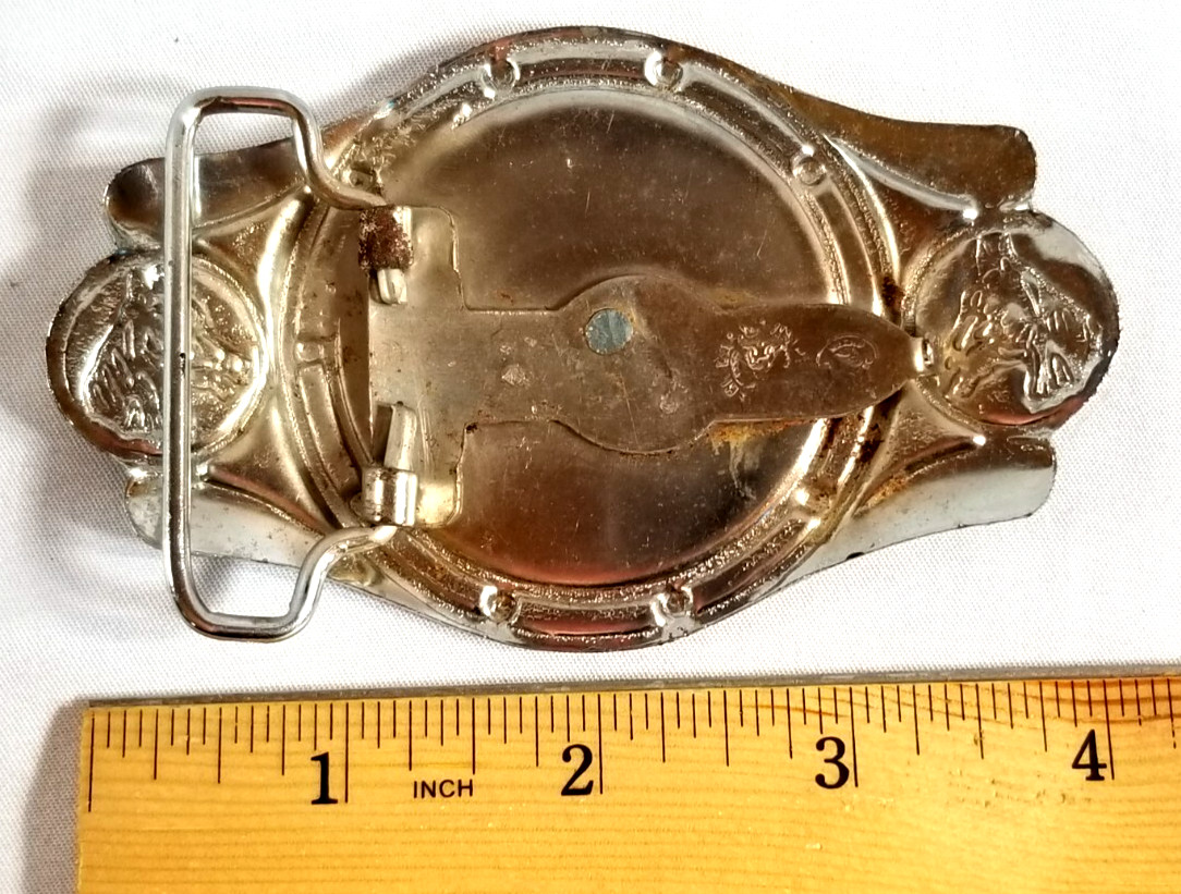VTG 1970&rsquo;s Imperial Hebillas Belt Buckle Mexico Western Rodeo Boots Horses